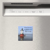 Tarrytown Light house, New York Square Magnet マグネット (インサイチュ (食洗機))