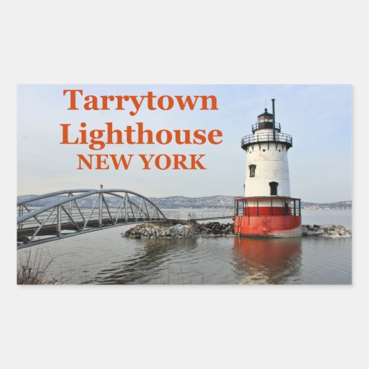 Tarrytown Light house, New York Stickers 長方形シール (正面)