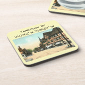 Tarrytown NYマップ座標ヴィンテージスタイル コースター (左側)