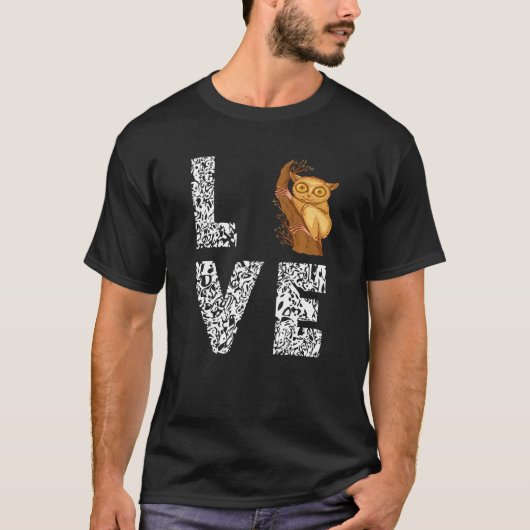 Tarsier Love Leopard Philippine Animal Tarsier Mon Tシャツ (正面)