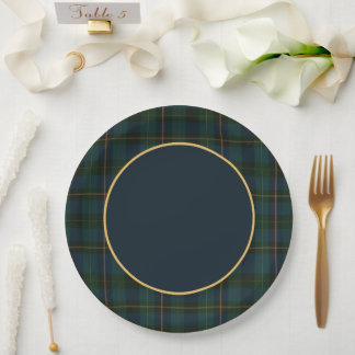 Tartan and Gold Plates  ペーパープレート
