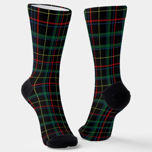Tartan (Black, Green & Red)  ソックス (傾斜あり)