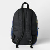Tartan Blue and Yellow Backpack プリントバックパック (裏面)