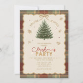 Tartan Border Christmas Party ID1141A シーズンカード (正面)