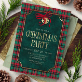 Tartan Christmas Party Invitation 招待状