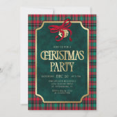 Tartan Christmas Party Invitation 招待状 (正面)