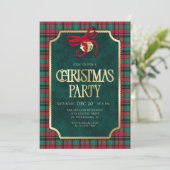 Tartan Christmas Party Invitation 招待状 (スタンド正面)
