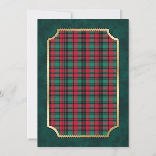 Tartan Christmas Party Invitation 招待状 (裏面)