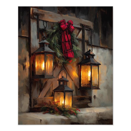 Tartan Christmas Poster フォトプリント (正面)