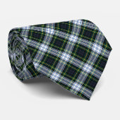 Tartan Clan Gordon Plaid Green White Pattern Neck ネクタイ (ロール)