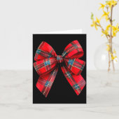 Tartan Coquette Bow, Christmas Funny Gift Women,gi カード (黄色い花)