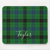 Tartan Davidson Plaid Blue Green Personalized マウスパッド (正面)