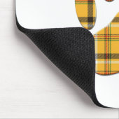 Tartan Dog Paw Print マウスパッド (コーナー)