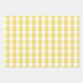 Tartan flower yellow purple set wrapping paper ラッピングペーパーシート (正面)