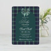 Tartan Luxury Baby Shower Invitation 招待状 (スタンド正面)