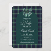 Tartan Luxury Baby Shower Invitation 招待状 (正面)