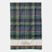 Tartan Merry Christmas Gold Frame ID1141B キッチンタオル (縦)