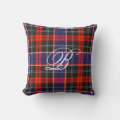 Tartan Monogram Pillow司教 クッション (正面)