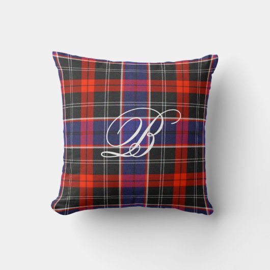 Tartan Monogram Pillow司教 クッション (正面)