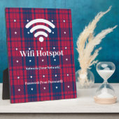 Tartan - Patriótico - Estrellas Rojas, Azules y Bl フォトプラーク (側面)