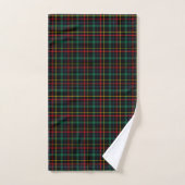 Tartan-patterned towel set with red, green, blue バスタオルセット (ハンドタオル)