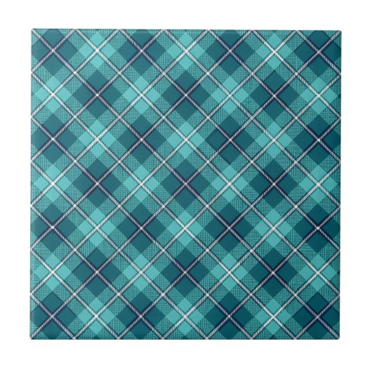 Tartan Plaid Ceramic Tile タイル (正面)