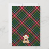 Tartan Plaid Christmas Bear Advice for Baby Card 招待状 (裏面)