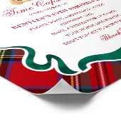 Tartan Plaid Christmas Bear Birthday Time Capsule ポスター (角)