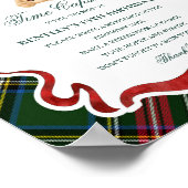 Tartan Plaid Christmas Bear Birthday Time Capsule ポスター (角)