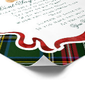 Tartan Plaid Christmas Bear Dont Say Baby Game ポスター (角)