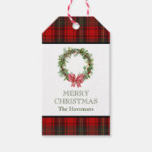 Tartan Plaid Christmas Gift Tag ギフトタグ (正面)