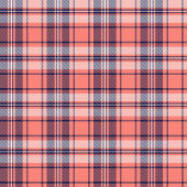 Tartan Plaid Curtain Coral Navy Gift for Retirees シャワーカーテン