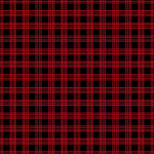 Tartan Plaid Curtain Red Black Gift for Couple シャワーカーテン