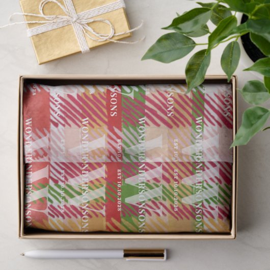 Tartan Plaid Custom Event Theme 薄葉紙 (ギフト)