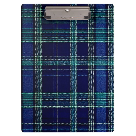 Tartan plaid notebook クリップボード (正面)