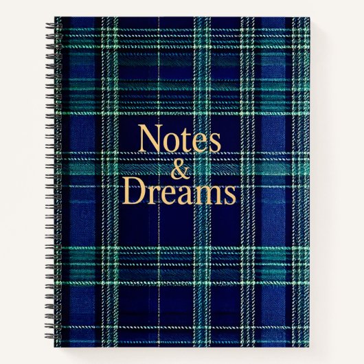 Tartan plaid notebook ノートブック (正面)