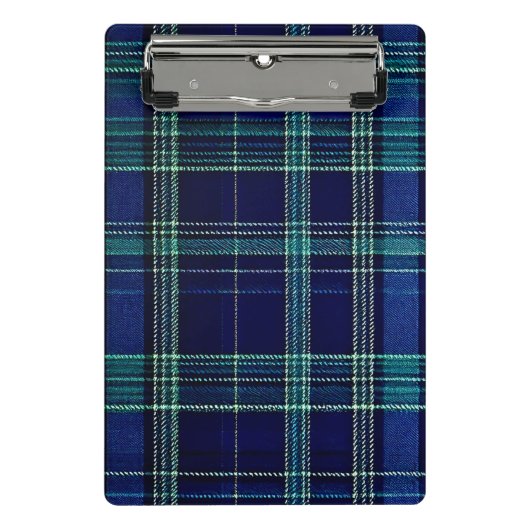 Tartan plaid notebook ミニクリップボード (正面)