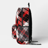 Tartan Plaid Red and Black Backpack プリントバックパック (右)