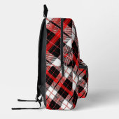 Tartan Plaid Red and Black Backpack プリントバックパック (左)