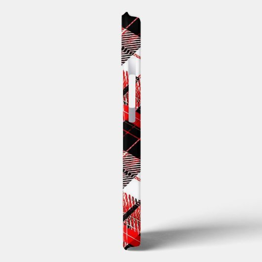 Tartan Plaid Red and Black iPhone / iPad case Case-Mate iPhoneケース (裏面 / 左)