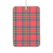 Tartan Plaid Red Classic Festive Christmas Holiday カーエアーフレッシュナー (正面)
