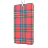 Tartan Plaid Red Classic Festive Christmas Holiday カーエアーフレッシュナー (左)