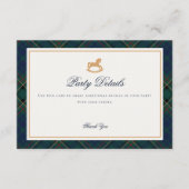 Tartan Plaid Rocking Horse Details Insert Card エンクロージャーカード (正面)