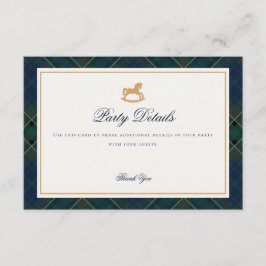Tartan Plaid Rocking Horse Details Insert Card エンクロージャーカード