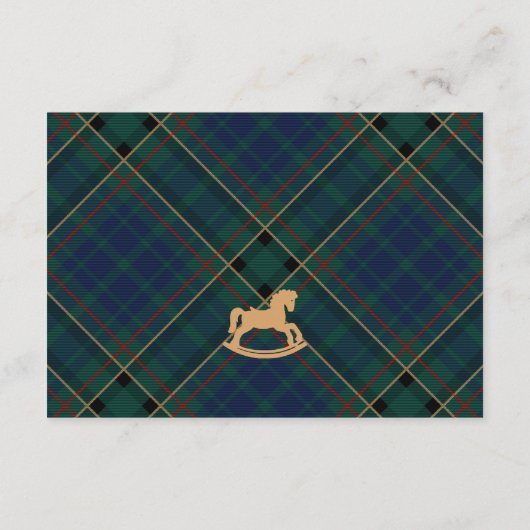 Tartan Plaid Rocking Horse Details Insert Card エンクロージャーカード (裏面)