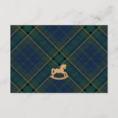 Tartan Plaid Rocking Horse Diaper Raffle Card エンクロージャーカード (裏面)