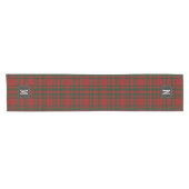 Tartan Red Green Monogram ショートテーブルランナー (横)