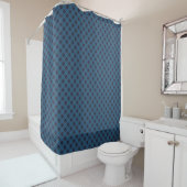 Tartan Shower Curtain Navy Blue Gift for Him シャワーカーテン (インサイチュ)