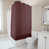 Tartan Shower Curtain Red Black Gift for Nesting シャワーカーテン (インサイチュ)