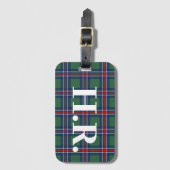 Tartan squares pattern personalized ラゲッジタグ (正面縦)